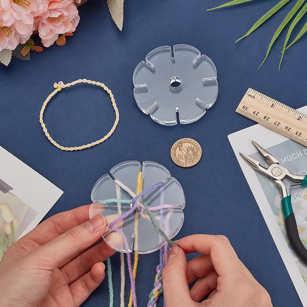 【美品】フミエタナカ　clear yarn bracelet Amazon.com: FINGERINSPIRE 2 Pcs Acrylic Kumihimo Disk 8 Slot