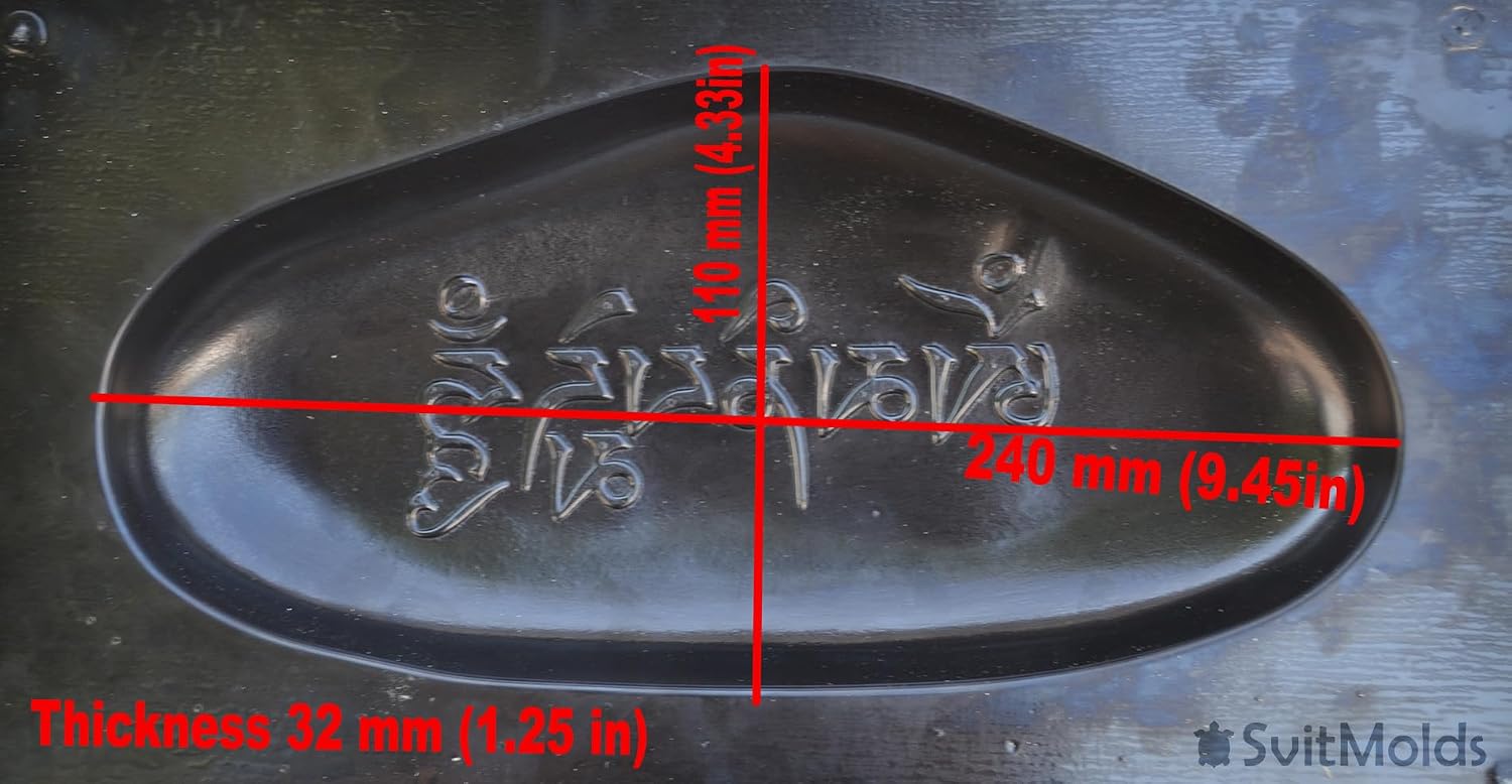 Mold DIY Mani Stones Rocks or Pebbles Inscribed with The Six-Syllabled Tibetan Buddhism. Model D89