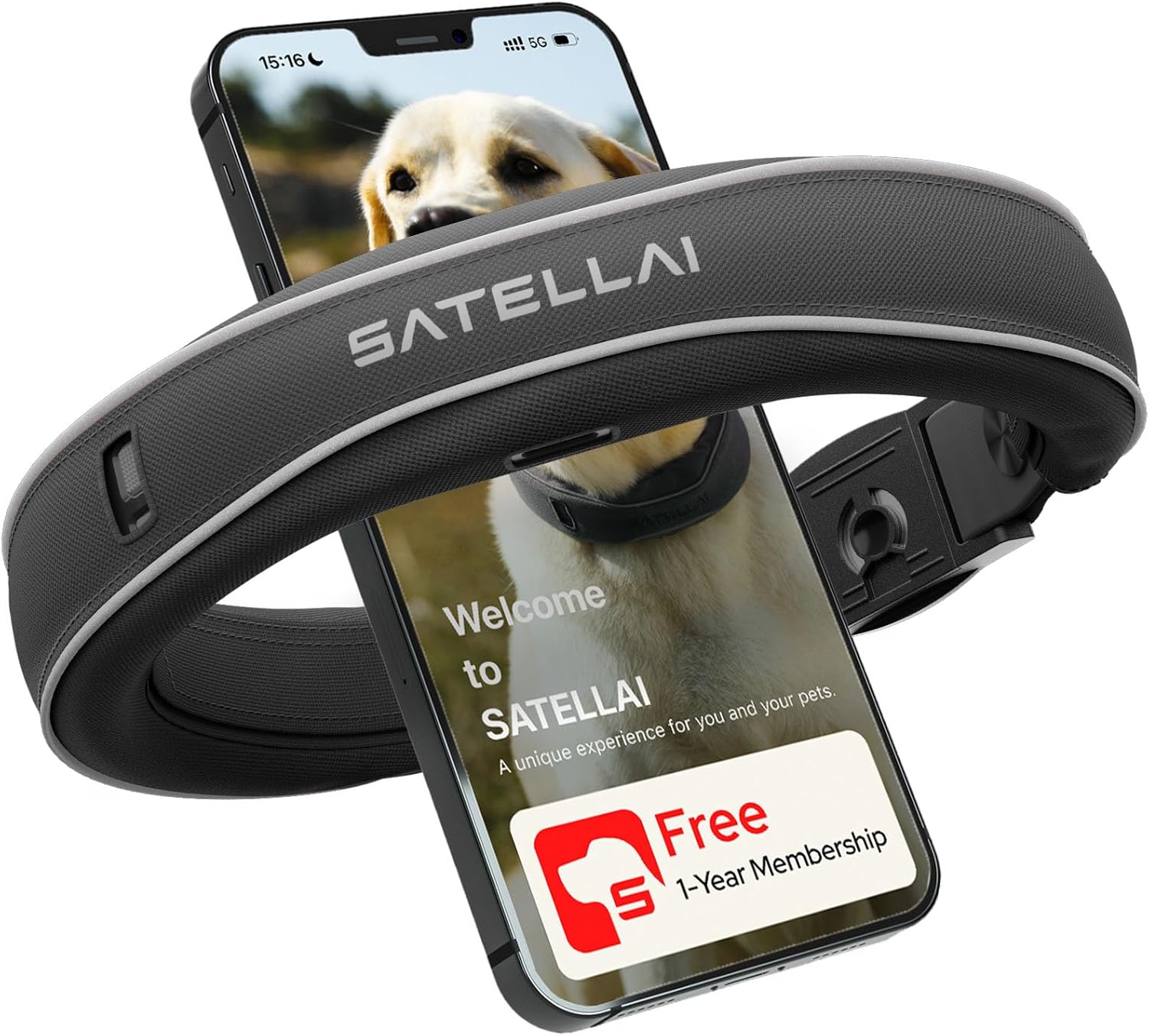 SATELLAI GPS Dog Collar with AI Tracking