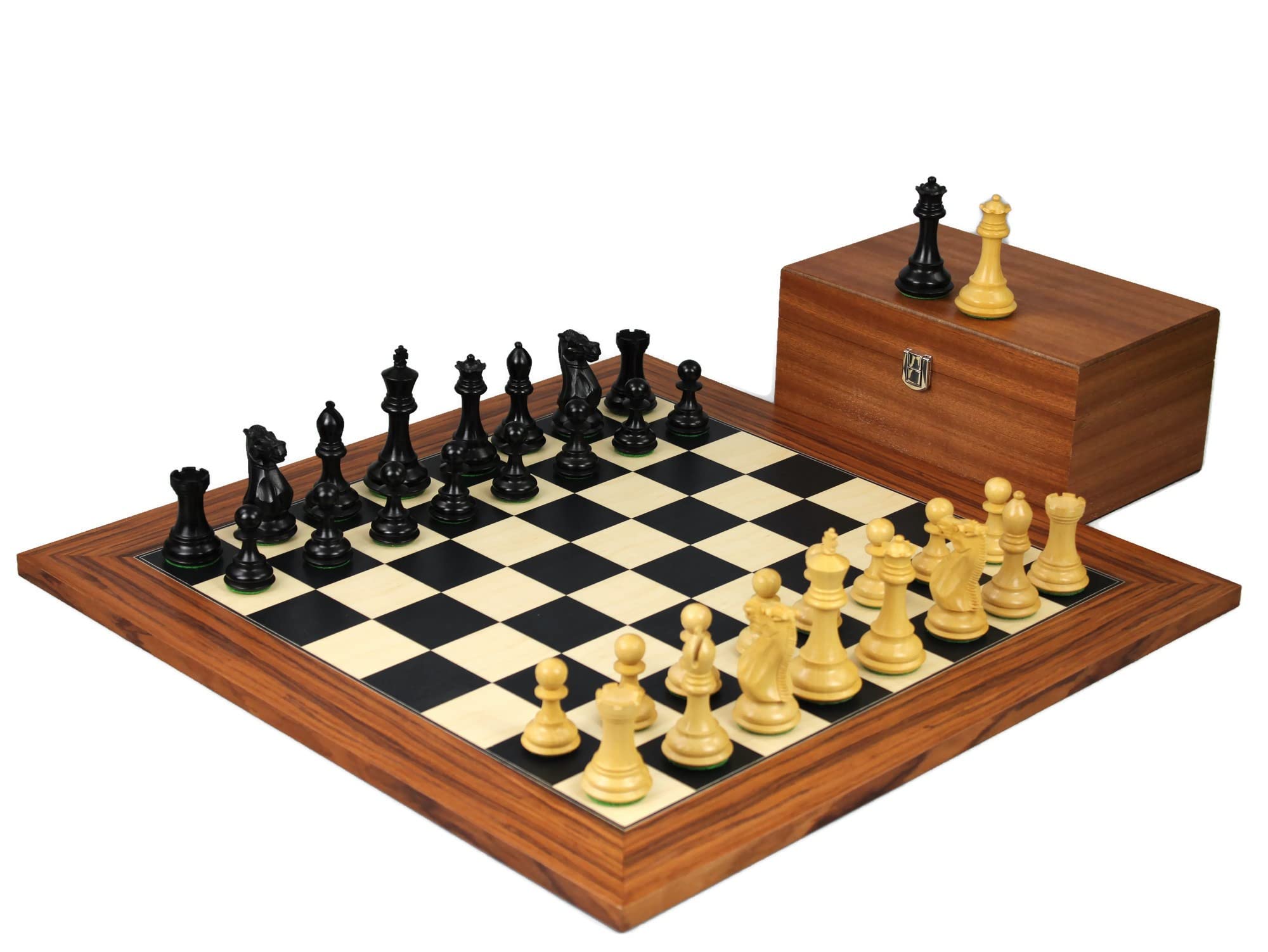 Set di scacchi in legno Palisander Board da 20 pollici ponderato Ebanizzato Professionale Staunton Pezzi da 3,75 pollici