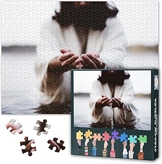 Comprar Puzzle cristiano para adultos - Puzzle de 1000 piezas para adultos, 27,5 x 19,7 pulgadas, religión de Cristo, arte difícil y desafiante, juego de rompecabezas para sala de estar decoración de pared