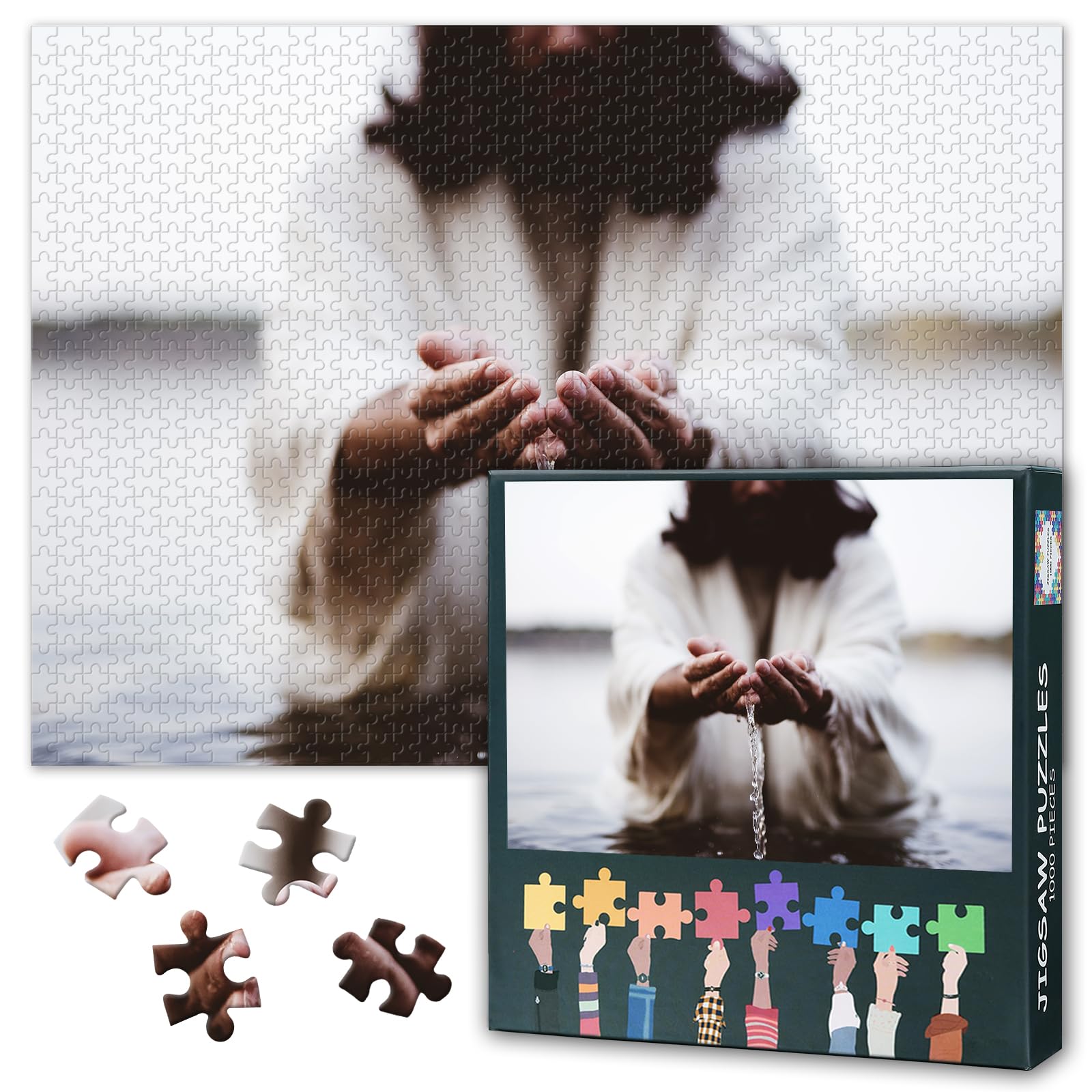 Jigsaw Puzzle - Christian Art, Puzzles for Adults 1000 Piece (Christ Religion Series), Challenging Jigsaw Puzzles for Adults 1000, Educational Games Home Decoration (27.5"x19.7") — image 1