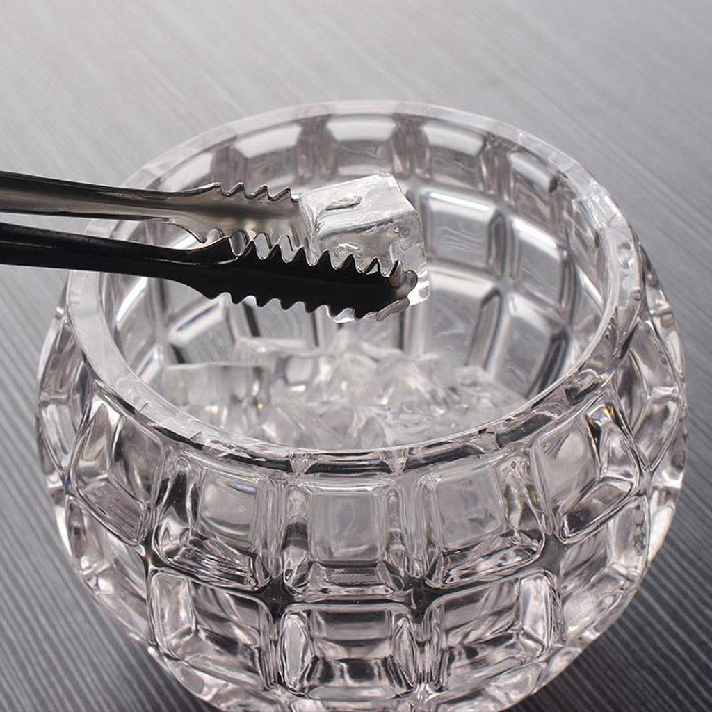 Seaux à Glace Seau à Glace en Verre créatif Bar glaçon Seau à Glace Maison Restaurant Seau de Stockage de Bureau Envoyer des Pinces à Glace en Acier Inoxydable Seau à Glace Seau à Vin