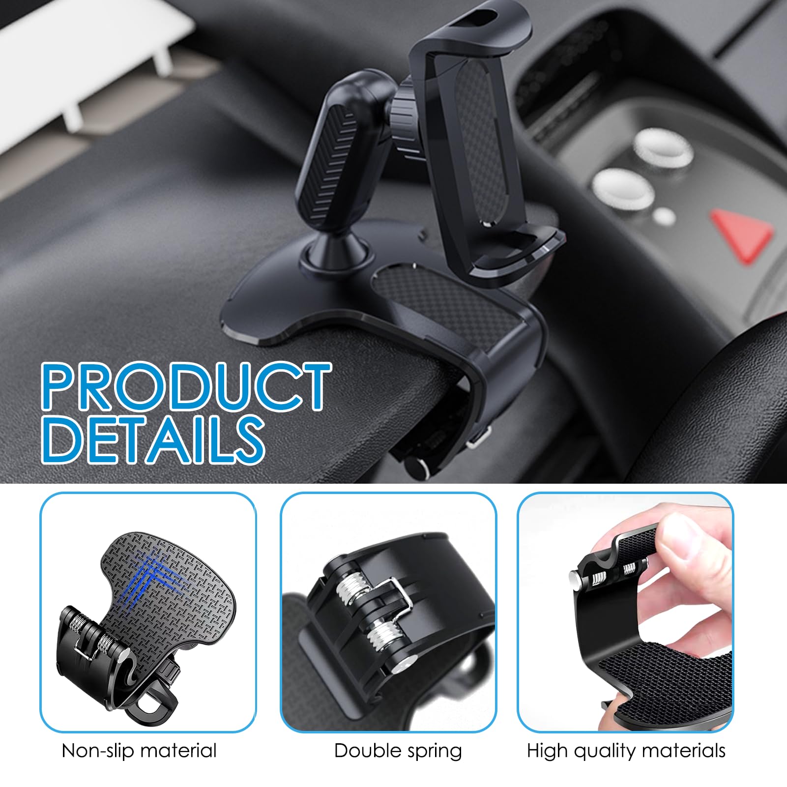 Pince Support Pour Téléphone Portable Flexible Bureau Voiture Maison Rotatif 360° Fiche