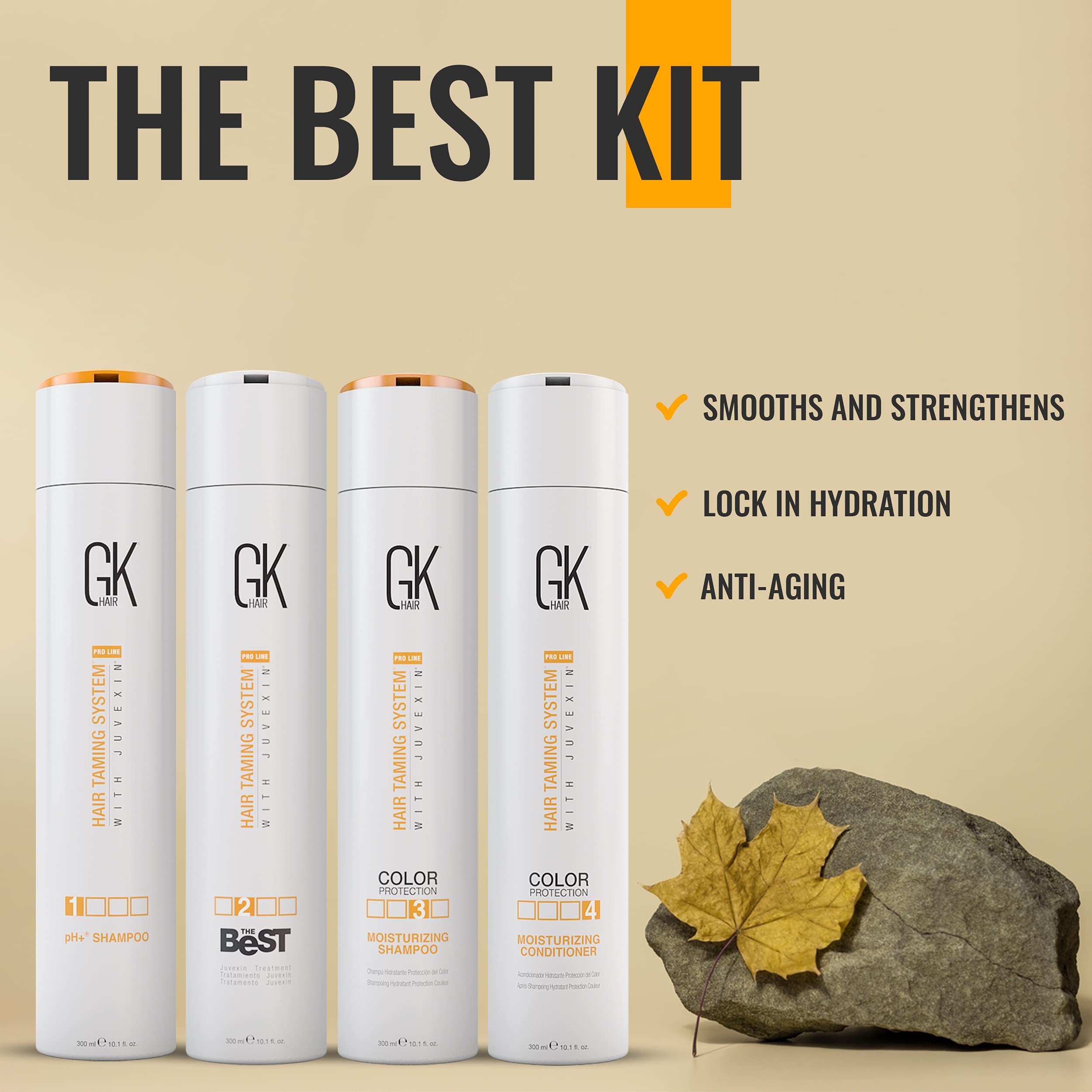 GK HAIR Global Keratin The Best Kit (10.1 Fl Oz/300ml) Smoothing Keratin Hair Treatment