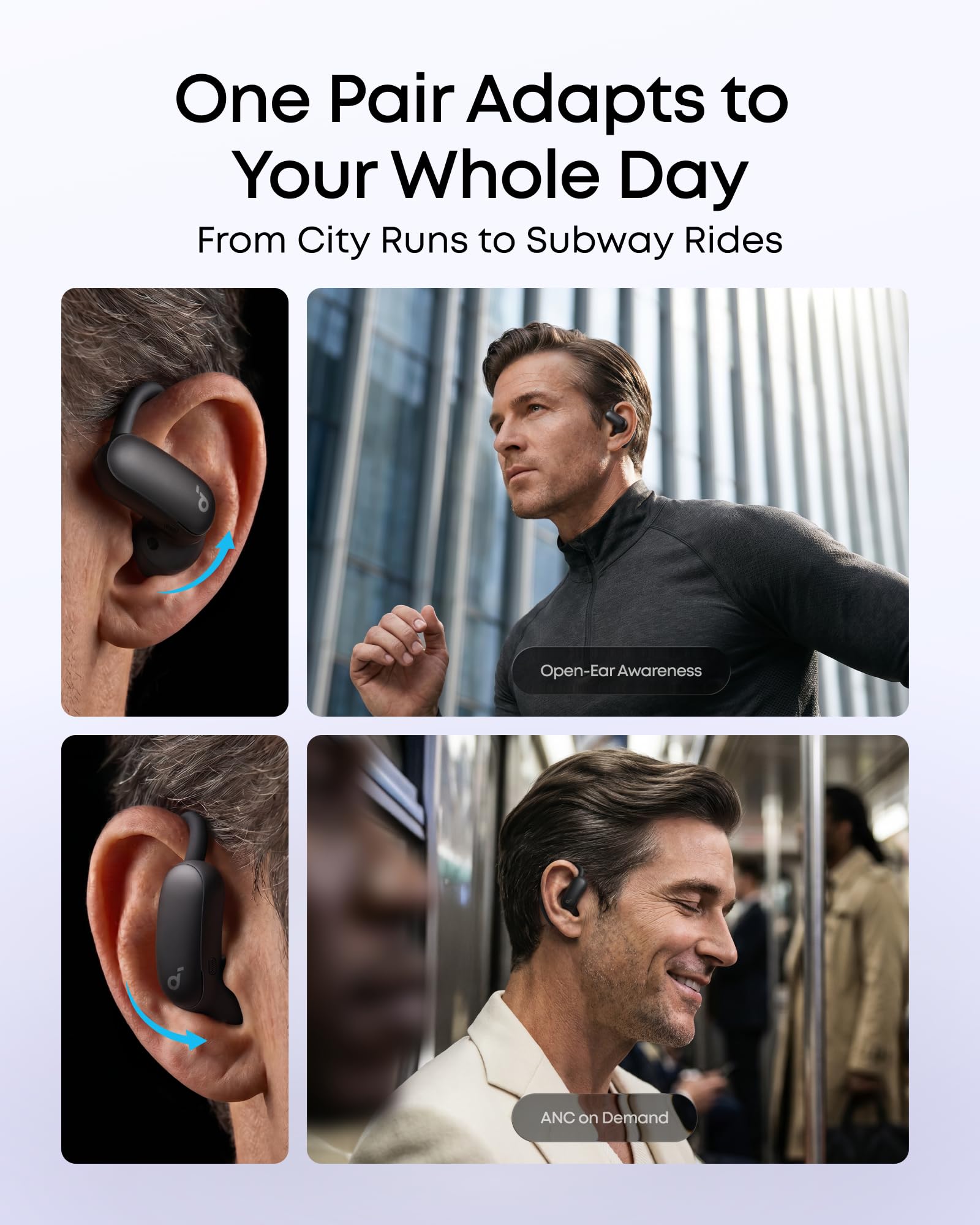 soundcore AeroFit 2 Pro by Anker, headphones with 2 wearing modes