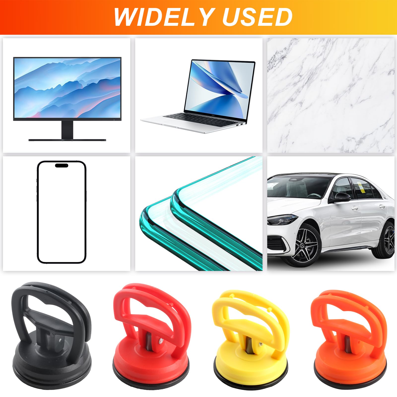 Saugnapf Dellenentferner Set 4-teilig - Vakuum Abzieher Für Auto, Handy & Glas