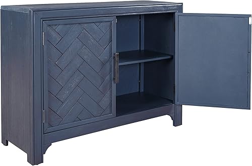 Miniatura 62 de Aparador de armario de almacenamiento curvado con 2 puertas y 2 cajones, mesa consola de entrada de madera de 55 pulgadas con puerta lateral curvada