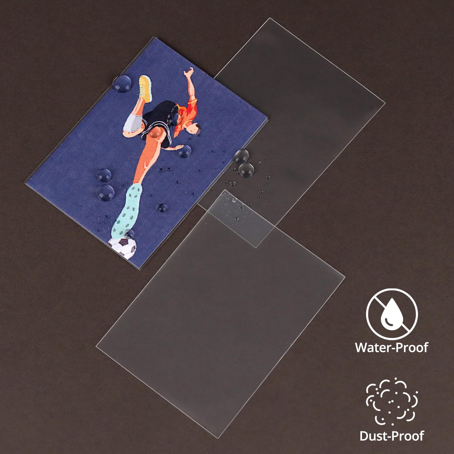 QWORK® 300 Pcs Clear Trading Card Sleeves - Standard Size 66×91mm Card Protectors for MTG Sports & Game Cards - Image 4