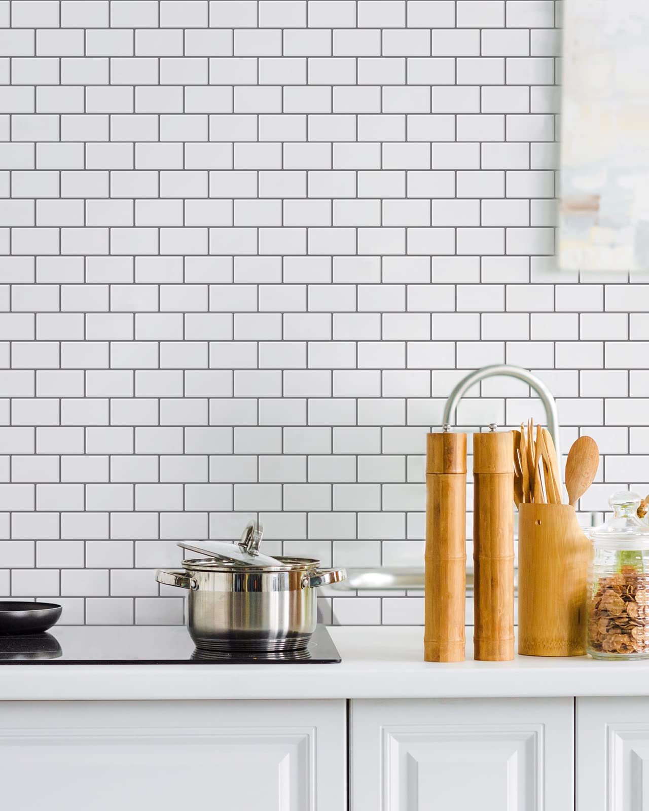 Buy AMERTEER 10Sheet White Subway Tiles Peel and Stick Backsplash