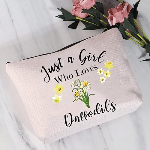 Miniatura 2 de JYTAPP Bolsa de maquillaje de narcisos, flores de narciso, regalo para amantes de los narcisos, bolsa de cosméticos, regalo de primavera y jardín de