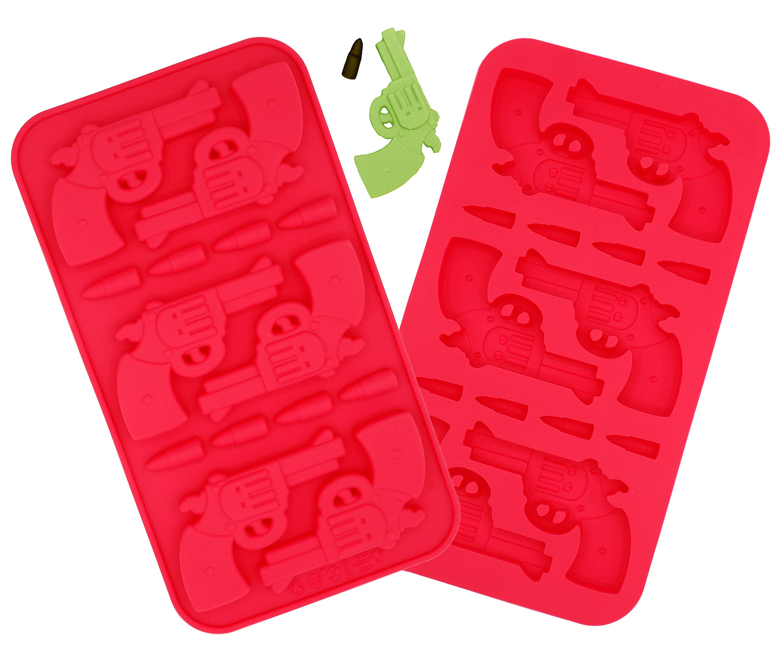 Silicone Chocolate HangGun Mold Ice Cube Soap Gun bullet Revolver Pistol