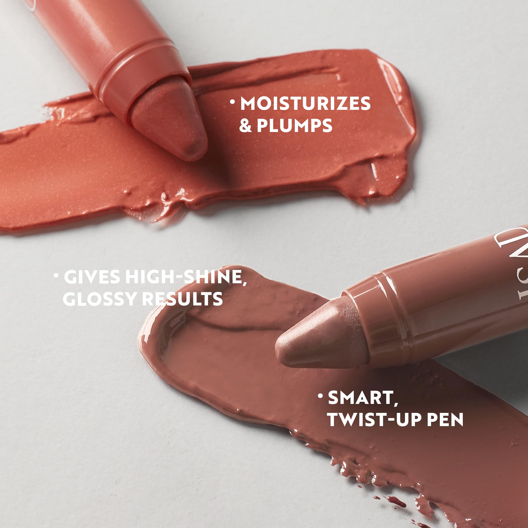 Isadora The Glossy Lip Treat Twist Up Colour Lip Stick - Pintalabios hidratante con escualano - Vegano, sin crueldad animal, relleno, no pegajoso, brillo (Clear Nude 00, 3,3 g)