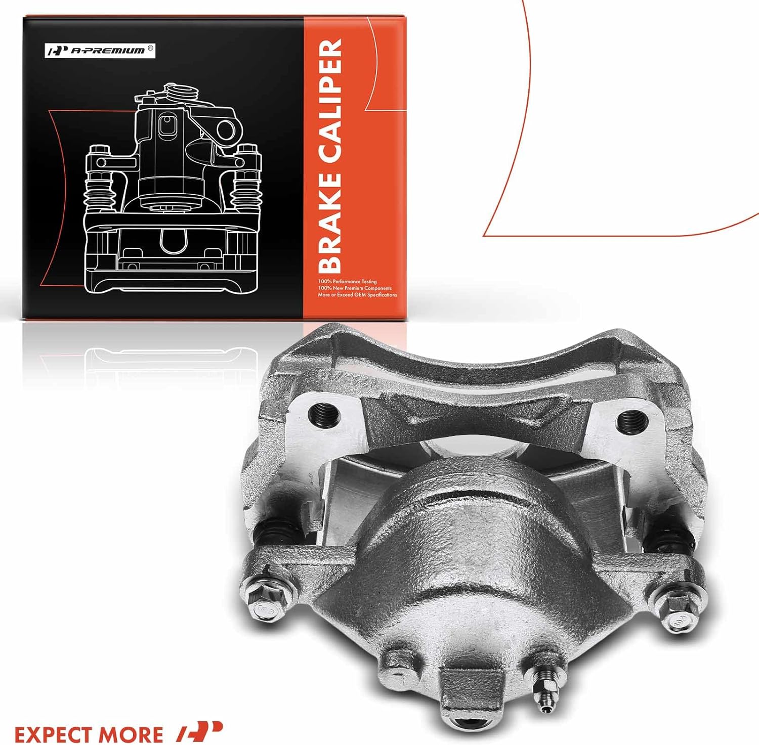 A-Premium Disc Brake Caliper Assembly with Bracket Compatible with Select Buick, Cadillac, Chevy, Olds & Pontiac Models - LeSabre, DeVille, Impala, Monte Carlo, Bonneville - Front Driver and Passenger