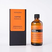 Coffee Fragrance Oils for Diffuser & Aromatherapy, Premium Coffee Essential Oil for Home, Candles & DIY Soap Making, 100ml Glass Bottle with Dropper