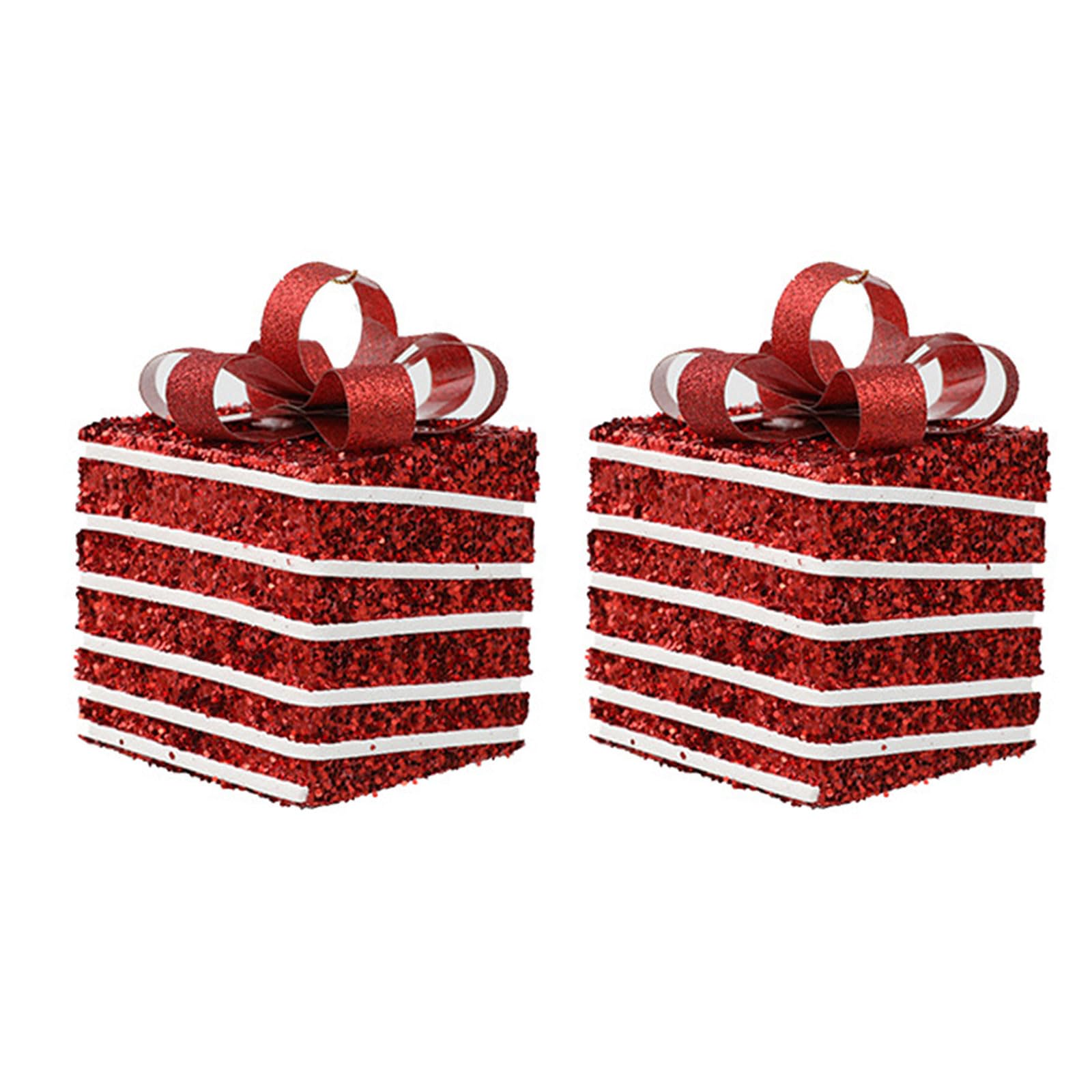 Festive Atmospheres with Foam Gift Box Ornaments with Lanyard for Christmas Tree Decoration Easy Hangings Box Ornaments