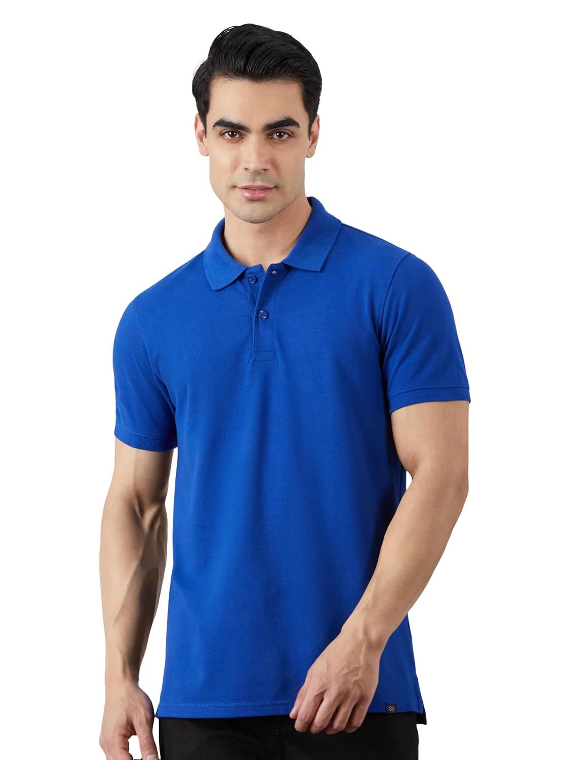Amazon Brand – Symbol Men’s Cotton Rich Solid Polo Tshirt | Collar Tshirts | Half Sleeves | Plain-Regular Fit (Available in Plus Sizes)