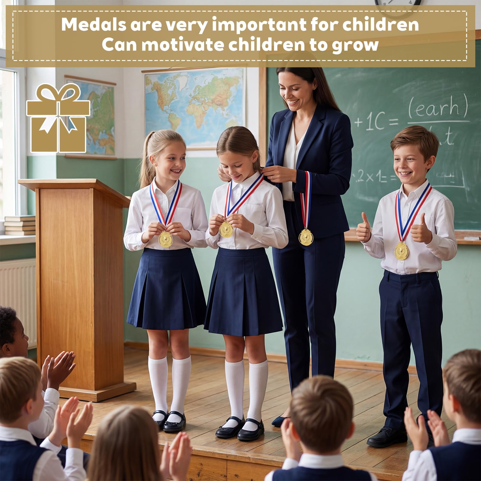 12 Pezzi Medaglie, Medaglie d'oro, Medaglie per Bambini, Medaglie per Vincitori, Medaglie d'oro, in Metallo con Nastri, per Bambini e Adulti, Calcio, Souvenir Sportivi