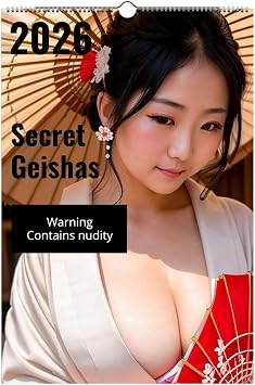 Secret Geishas, Japanese topless models, Adult calendar, 2025