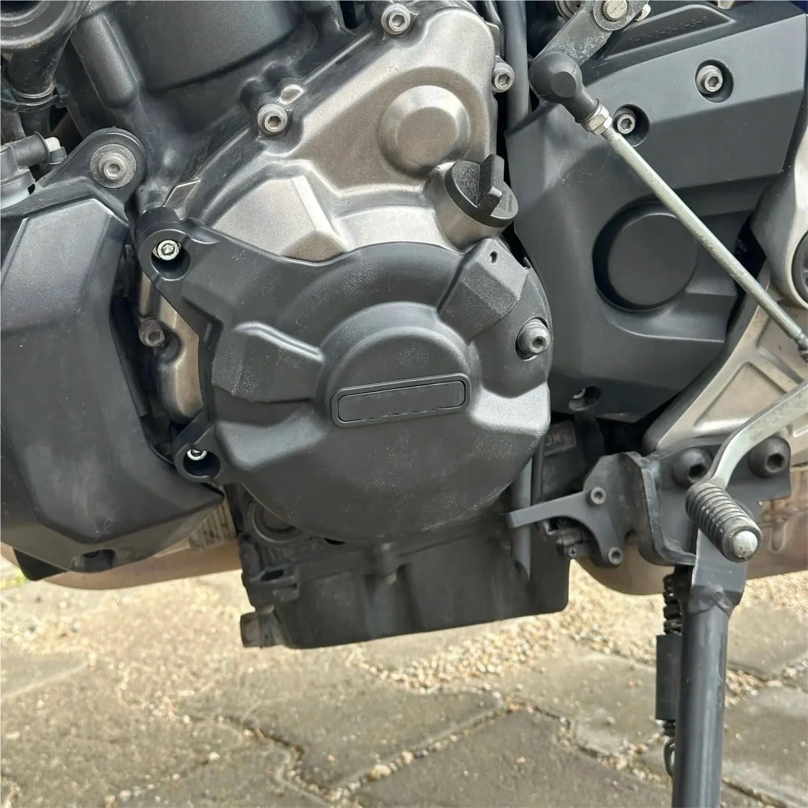 Schutzhülle Motor Motorrad Motorschutzbügel Für Yamaha MT-07 FZ-07 Tracer 2014–2025 MT07 FZ07 MT FZ 07 Motorschutzabdeckung Wasserpumpe Motordeckel Stator(Satz 1)