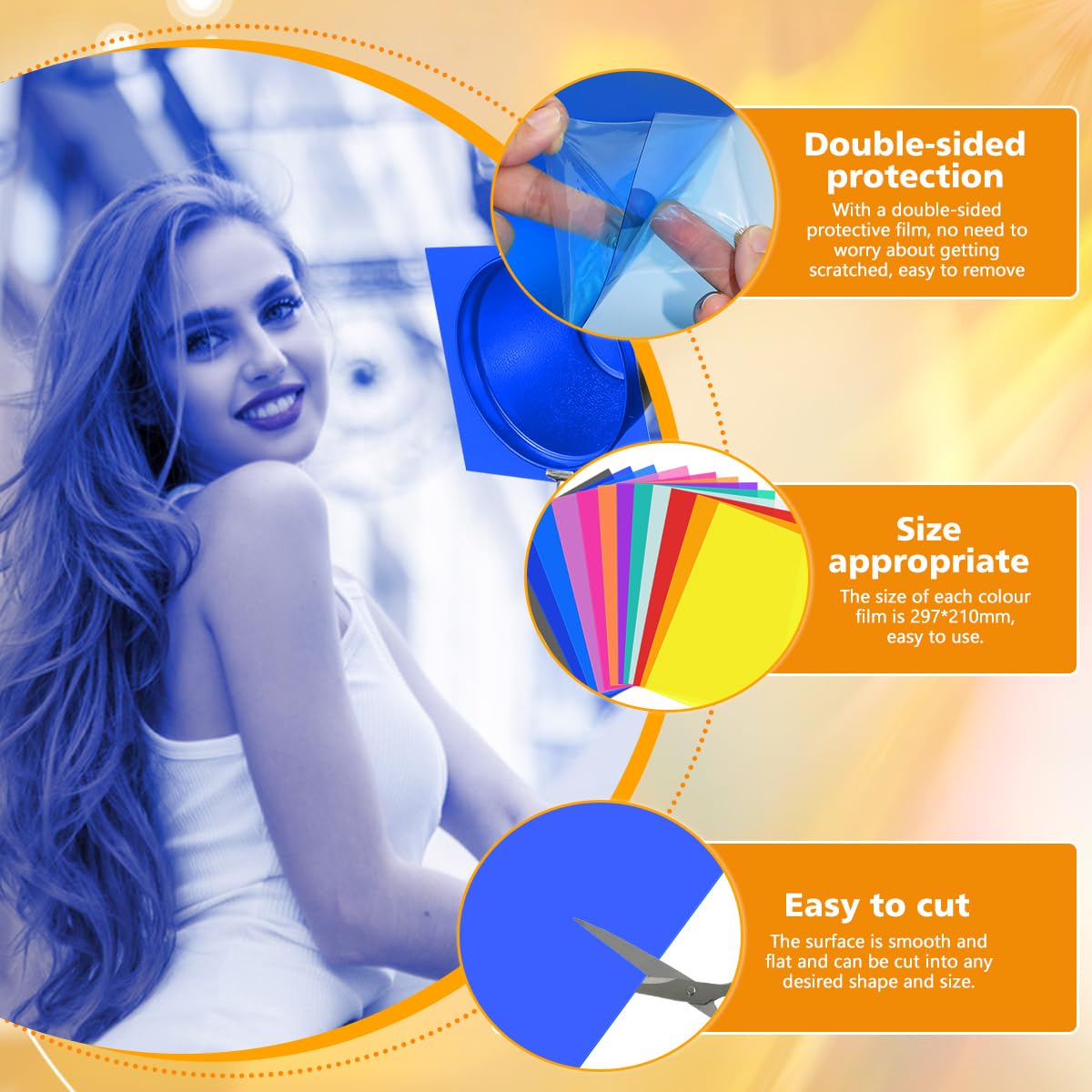 Set 14 Gelatine Colorate Per Luci A4 (29.7x21 Cm) - Filtri PVC Per Foto, Studio, DJ, Teatro - Foto 8