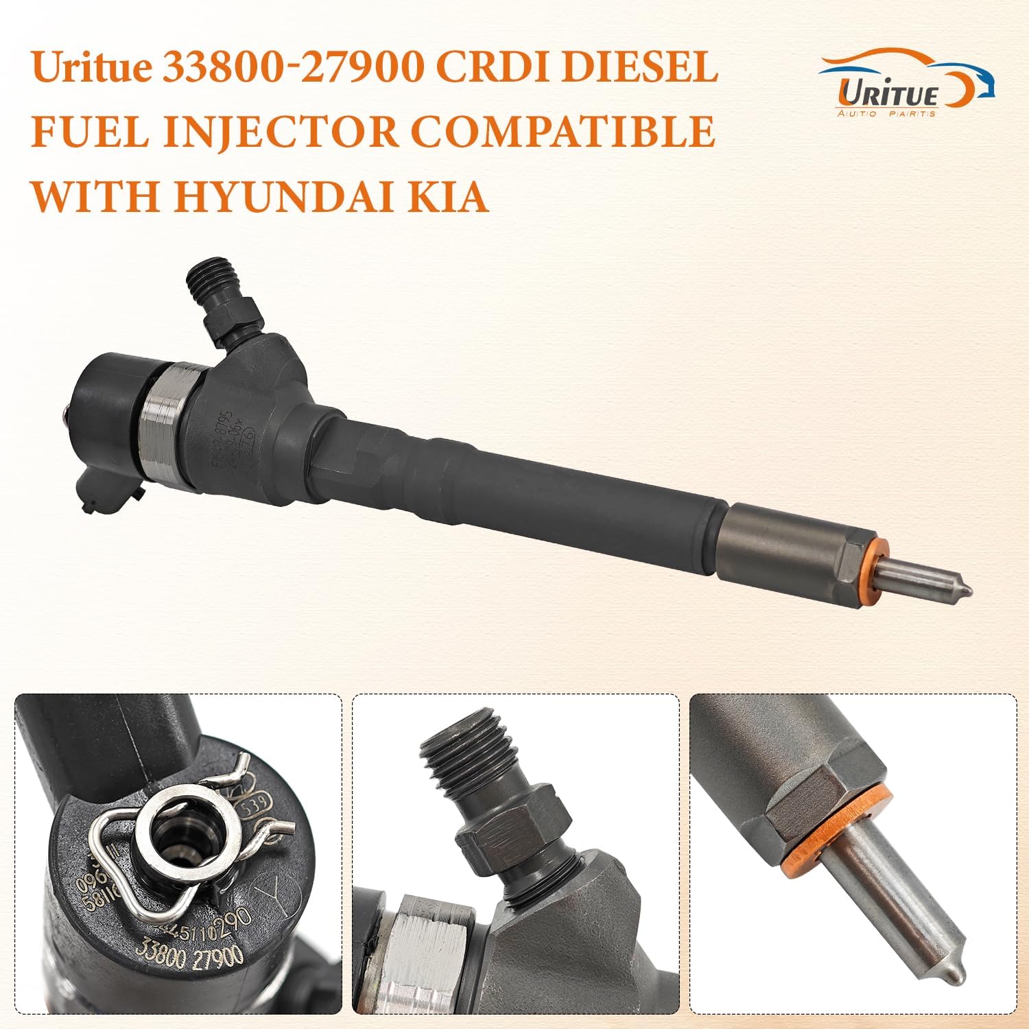 33800-27900 CRDI Diesel Fuel Injector Compatible with Hyundai WGT VGT Engine 1.5L 2.0L 0445110126 3380027900