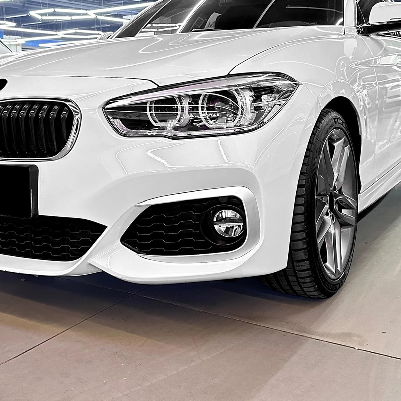 Pokrywa wlotu powietrza Pasuje do BMW serii 1 F20 F21 MSport 120i przedni zderzak boczna pokrywa nawiewu tapicerka światło przeciwmgielne wlotowa rama maski(Carbon Fiber Look)