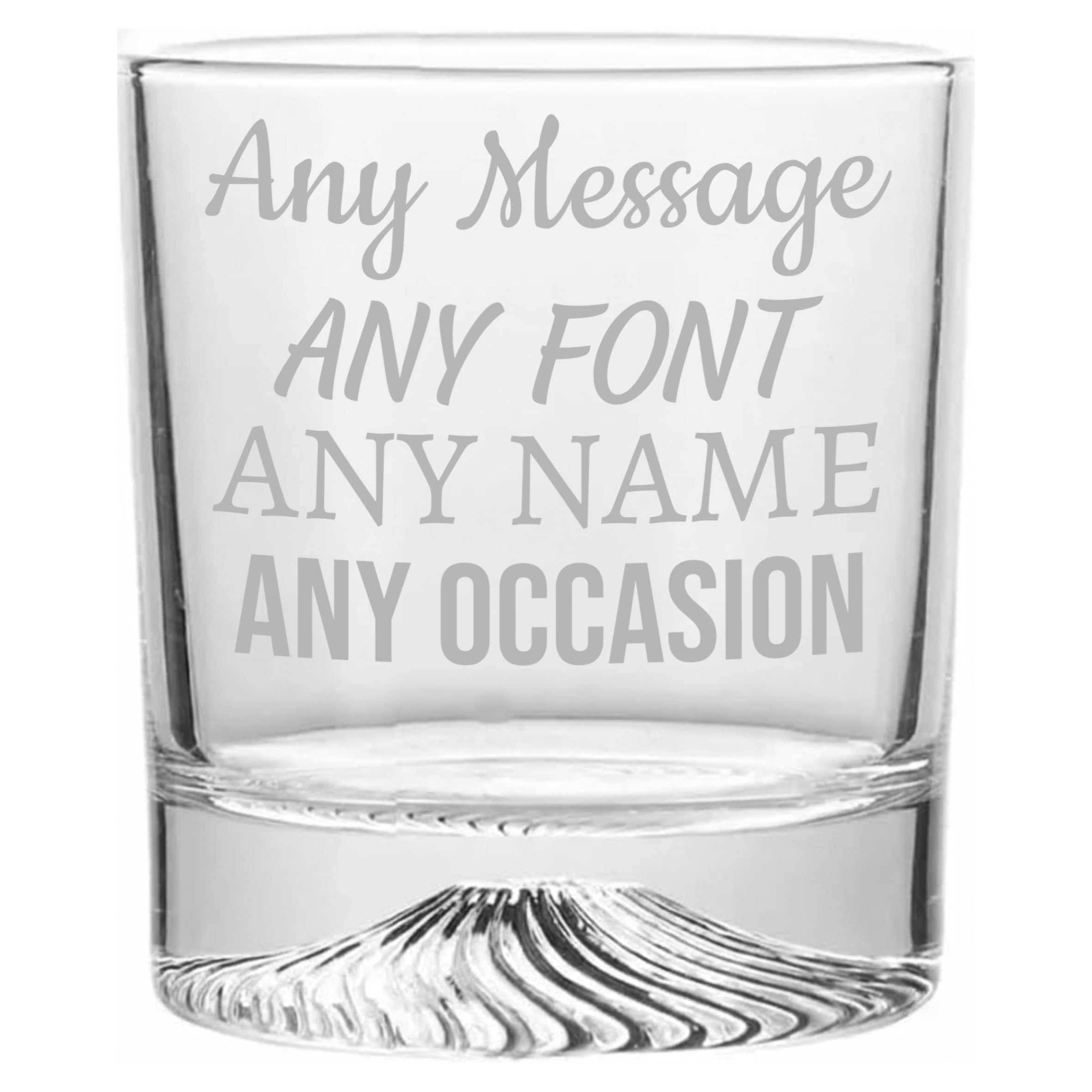 EKAM Personalised Engraved Whiskey Glass, Customised with Any Message or Text for Any Occassion, Fun Gift for Birthdays - Gifts for Dad, Gifts for Him, Boyfriend, Husband, Birthday, 10oz Glass