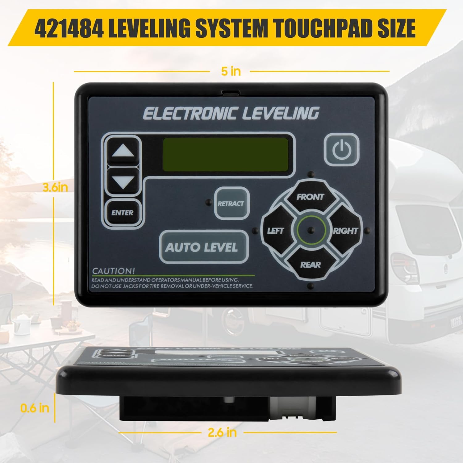 421484 RV Auto Leveling System Touchpad Control Panel Compatible for Lippert RV 5th Wheel and Travel Trailer, Replacement Touchpad Leveling Control Panel