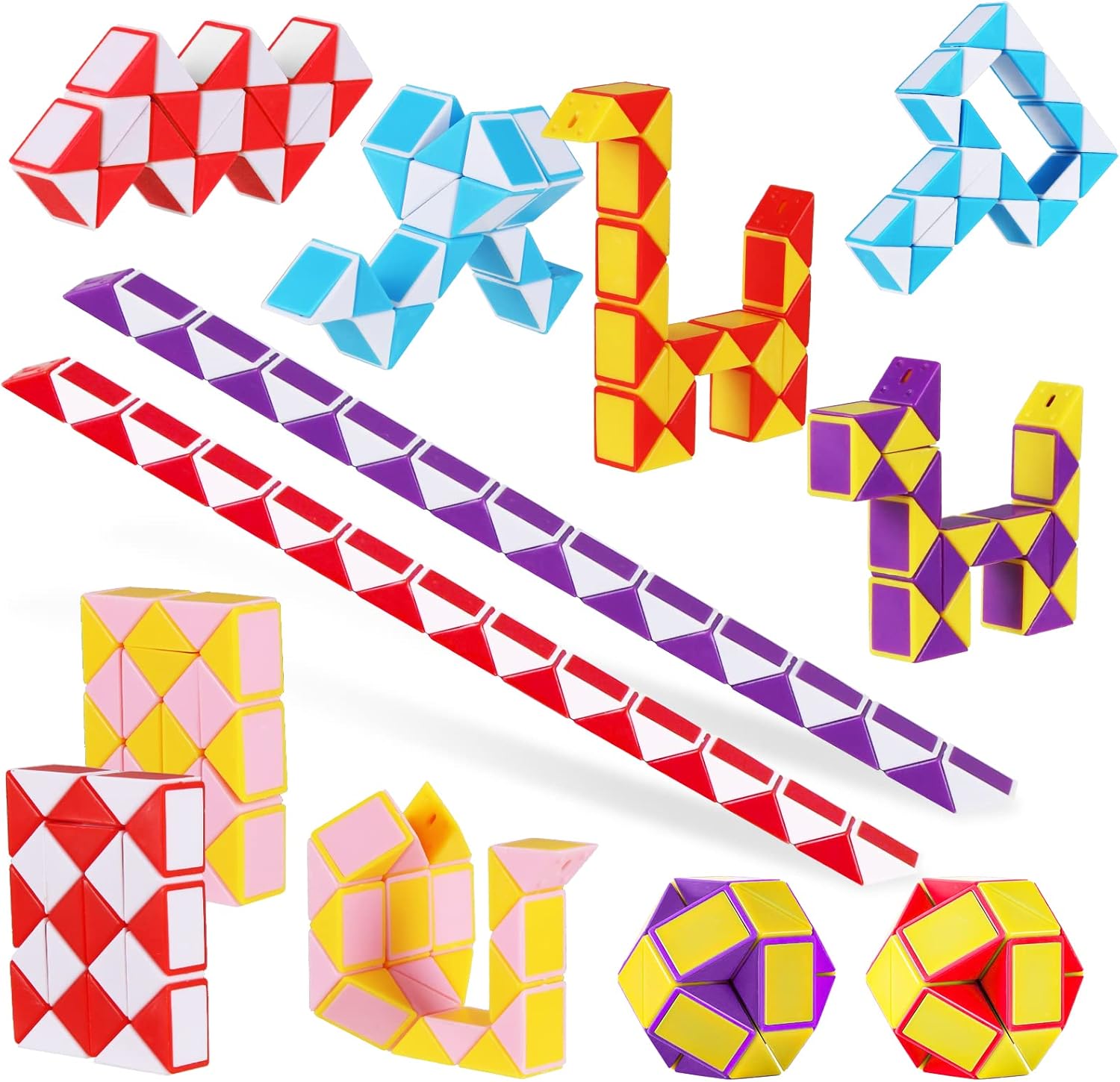 26 Stück Magic Snake Würfel Set - Knobelspielzeug Für Kindergeburtstage