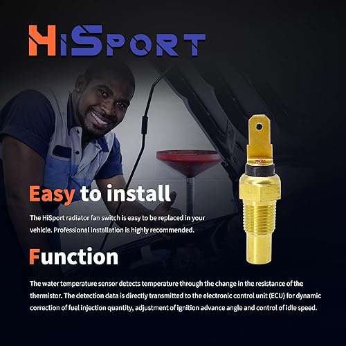 Miniatura 6 de HiSport 83420-16020 Sensor de temperatura del refrigerante del motor compatible con Dodge Chrysler Ford Chevrolet Toyota, Lexus, Honda, Hyundai,