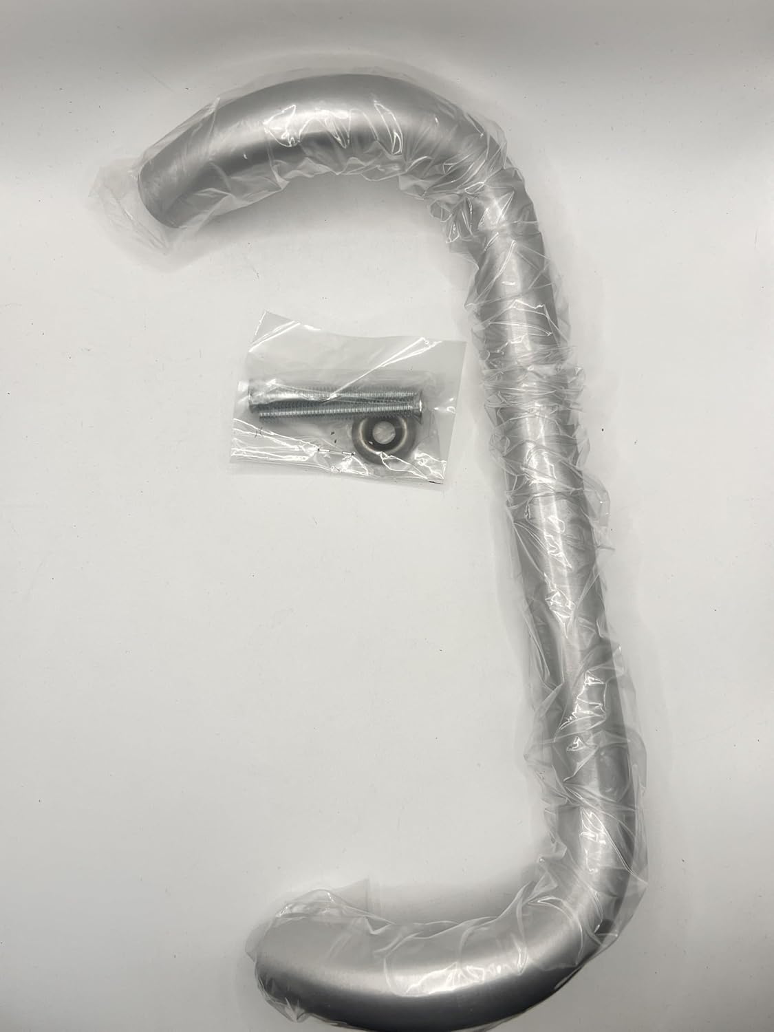 Aluminum 90 Degree Offset Solid Door Pull Clear Anodize 1" Diameter * 10" CTC