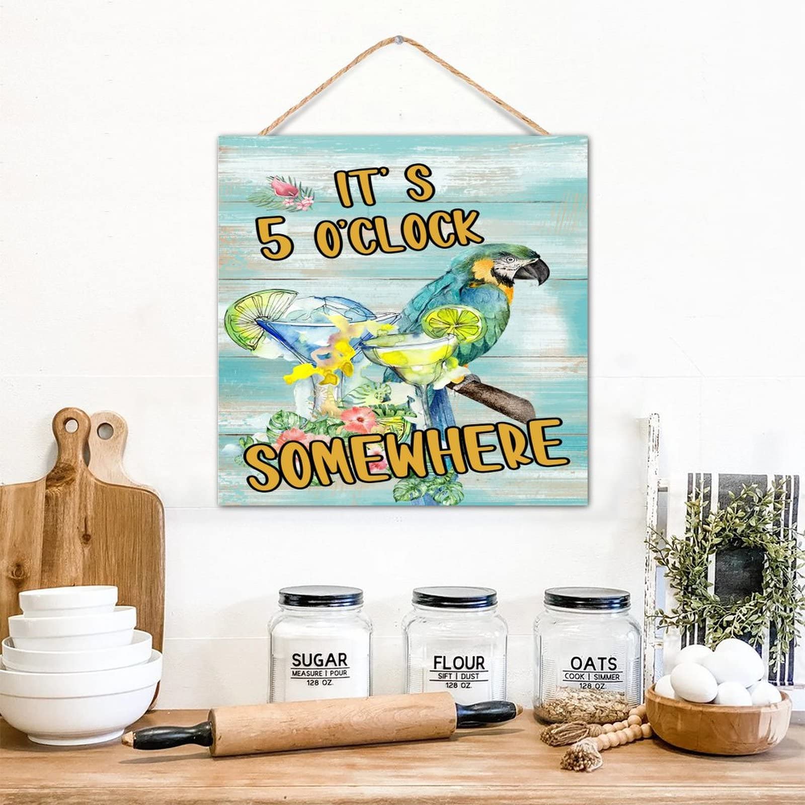 Cadre oiseau coloré perroquet bois tableau salon moderne entrée oiseau