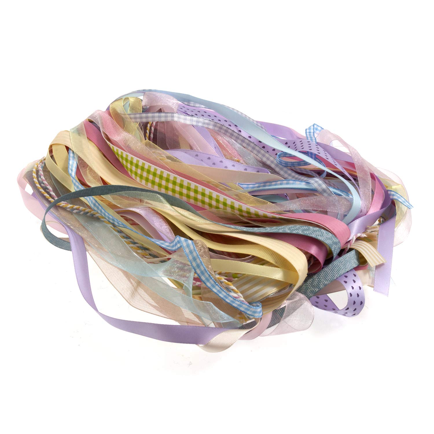 Trimits Multicoloured Pastel Ribbons 2M 25 Pack