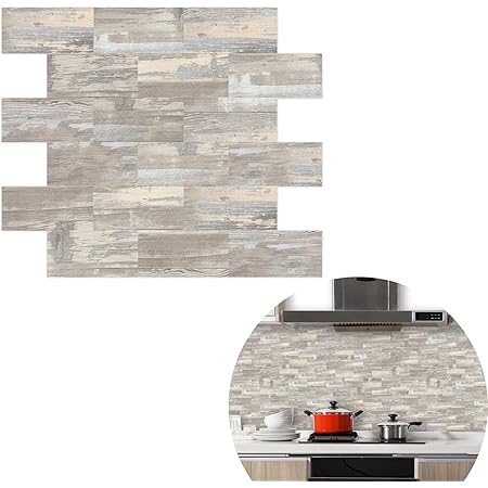HENGMEI Fliesenaufkleber, Vinyl Wandpaneele PVC Küchenrückwand