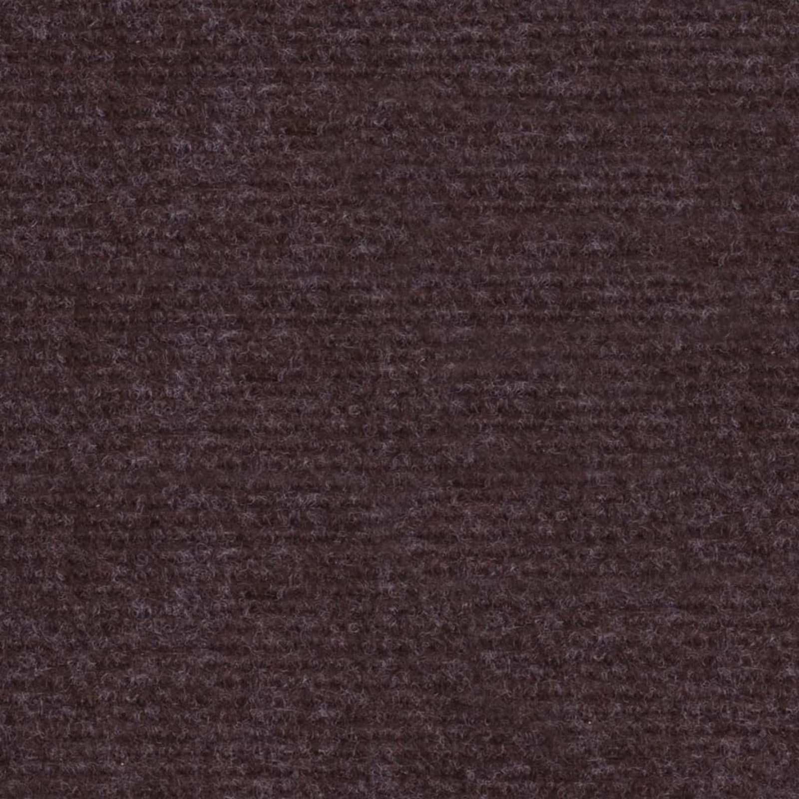 Alfombra de pasillo marrón 1,2 x 20 m – Alfombra acanalada de poliéster para pasillo, entrada y eventos – Alfombra enrollable con estructura mate para interiores
