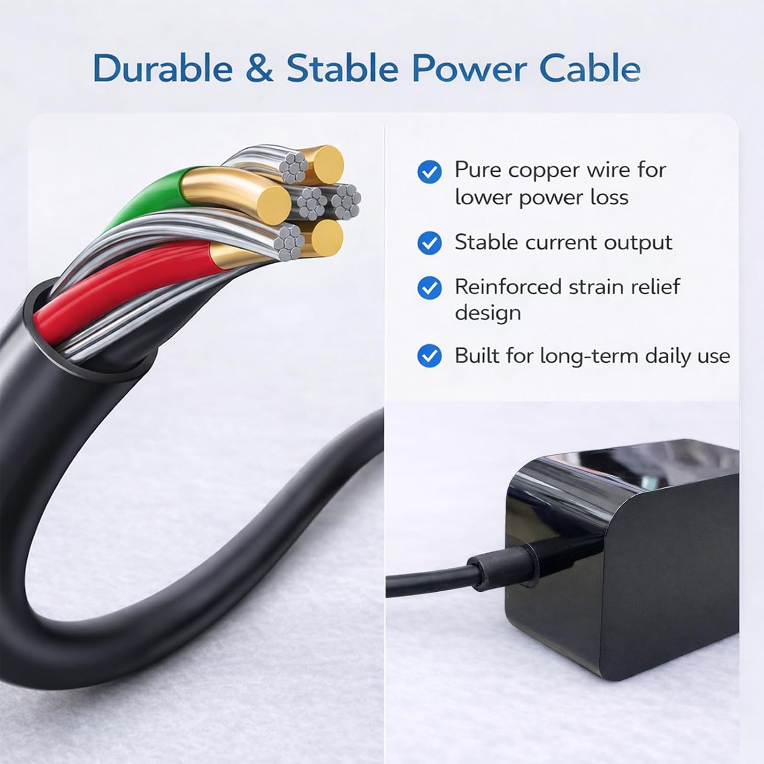 12V Power Cord for Cold Therapy Machine, Compatible with Ossur Cold Rush, Cold Rush Compact, Vive, COOLMAN, LEONNS & Frozen Ice Circulation Systems