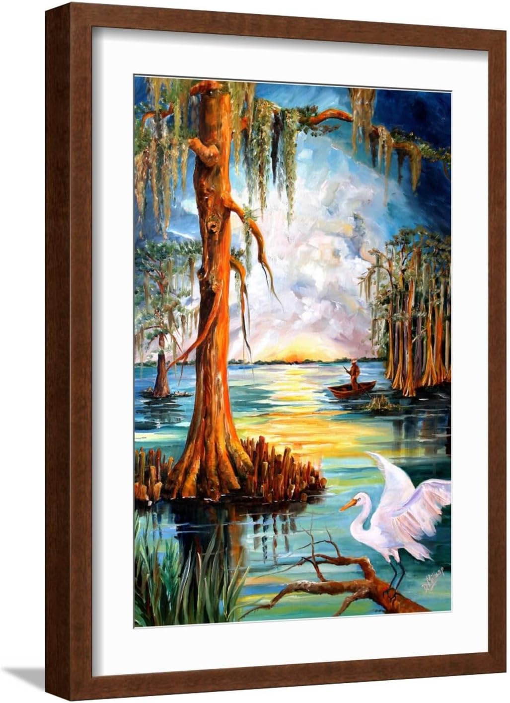 ART.COM Stretched Canvas Print Down on the Bayou by Diane Millsap, 12" x 18"