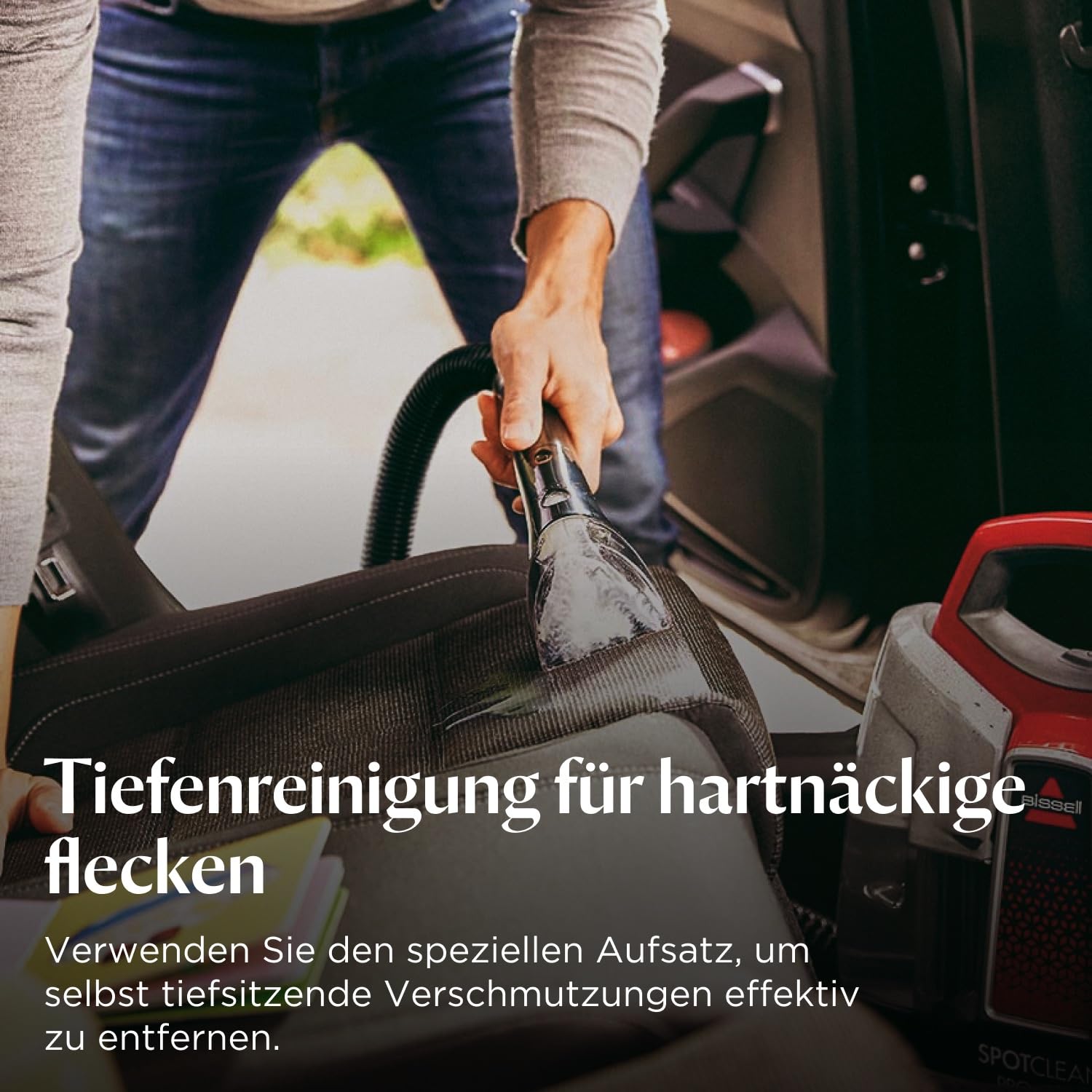 BISSELL SpotClean ProHeat, Polsterreiniger Gerät, Teppichreiniger mit HeatWave Technologie, Kompaktes Waschsauger, Nasssauger für Teppiche, Polster, Auto & Mehr, Leistungsstarker 330W Motor, 36988