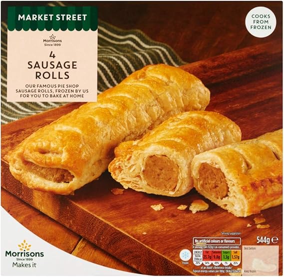 Morrisons Market Street 4 Sausage Rolls, 544g (Frozen) Amazon.co.uk