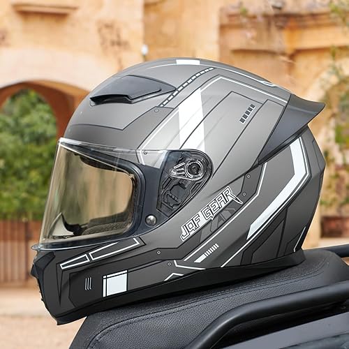Miniatura 4 de Casco integral negro para motocicleta, motocicleta de calle, carreras de carreras para adultos, aprobado por el Departamento de Transporte WS-607