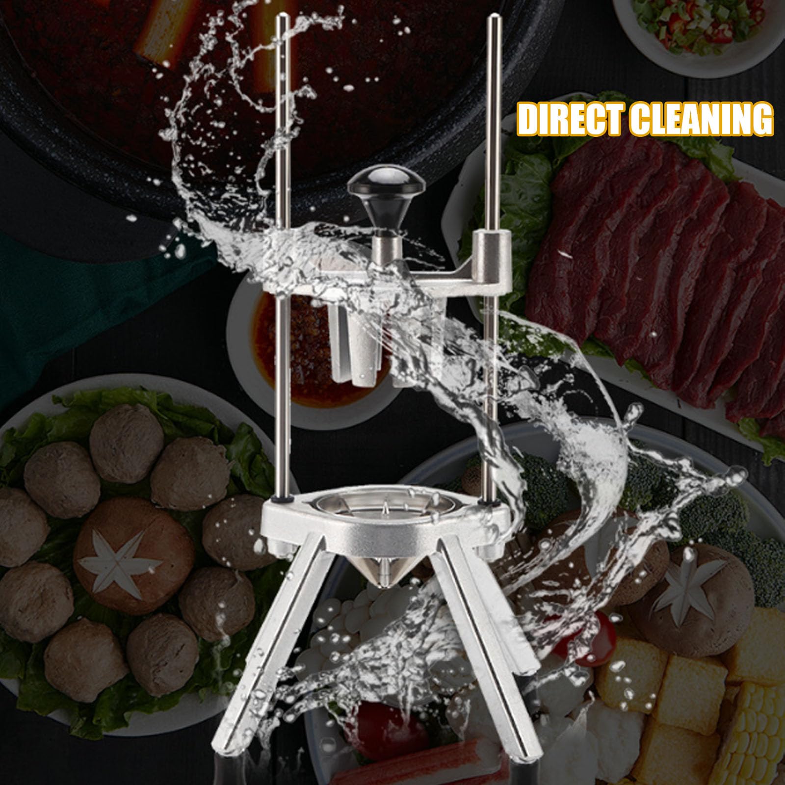 Cortador de frutas, cortador de limón/lima con hoja de acero inoxidable, 6 pétalos, divisor manual de verduras para bares, restaurantes, fiestas, cocina