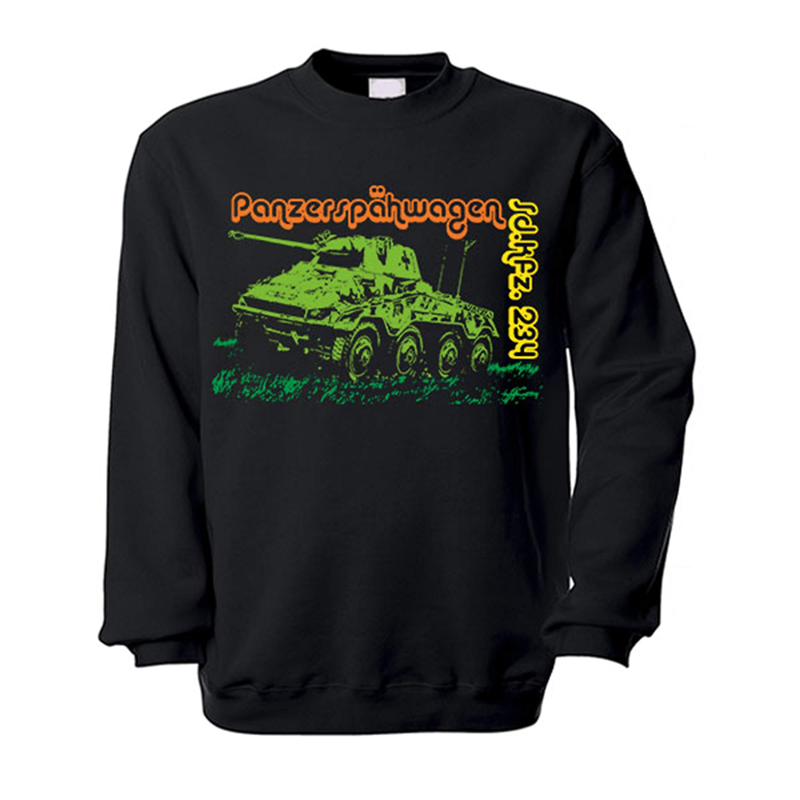 Copytec Tank Reconnaissance Car SdKfz 234 Wheel Tank Wh Wk Military Vehicle PUM Pullover #15707, black, Small