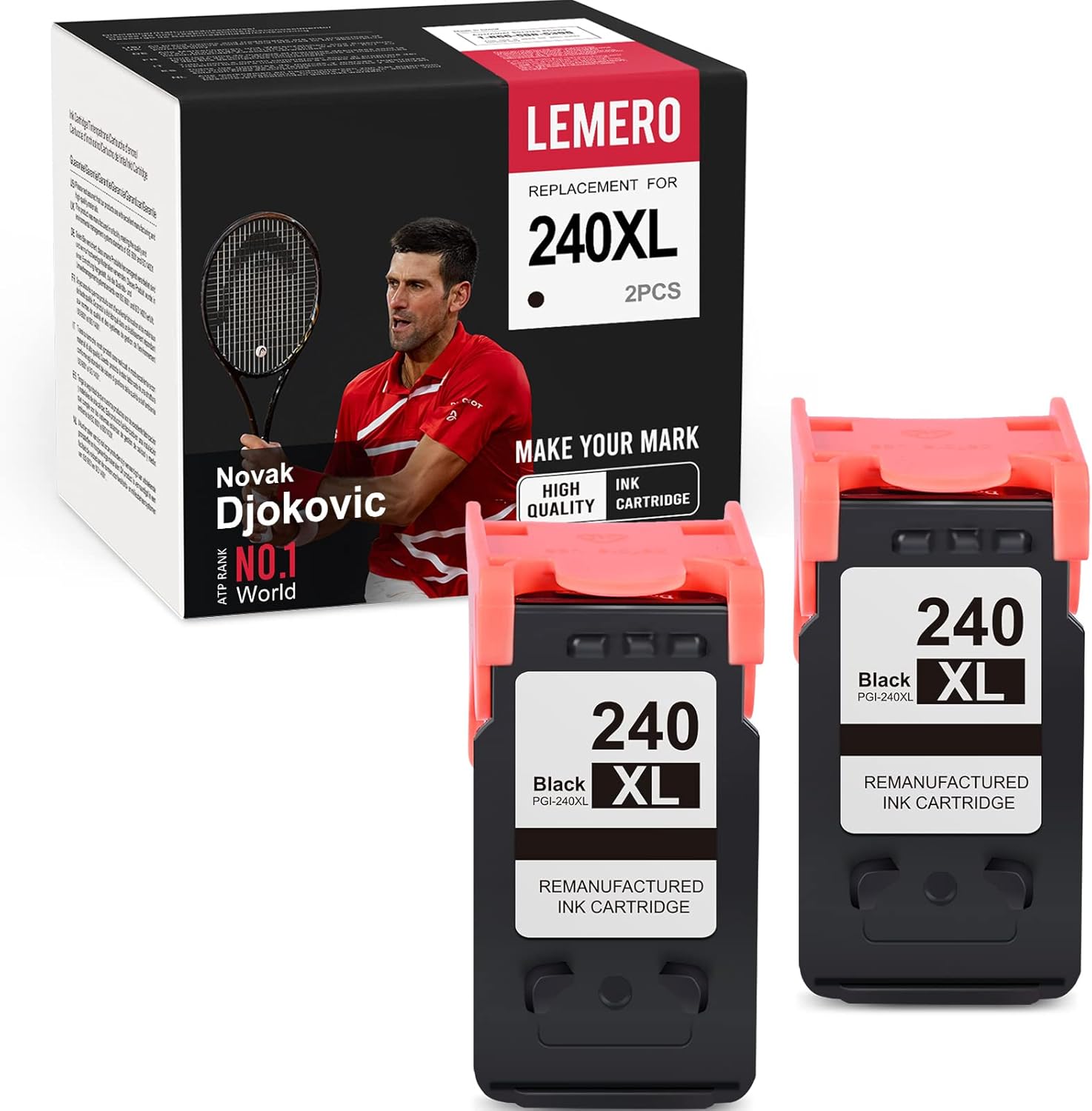 LEMERO Remanufactured Ink Cartridge Replacement for Canon 240XL PG-240XL 240 XL for PIXMA MG3620 MG3520 MG2120 MG322 MG2220 MG3122 MG3120 TS5120 MX532 MX452 MX472 MX432 Printer (Black, 2-Pack) LEMERO Remanufactured Ink Cartridge Replacement for Canon 240XL PG-240XL 240 XL for PIXMA MG3620 MG3520 MG2120 MG322 MG2220 MG3122 MG3120 TS5120 MX532 MX452 MX472 MX432 Printer (Black, 2-Pack)