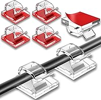 Vista 11 de 100 clips para cables, organizador de cables adhesivo, soporte para cables, organizador de cables, ganchos autoadhesivos para oficina, hogar (negro)