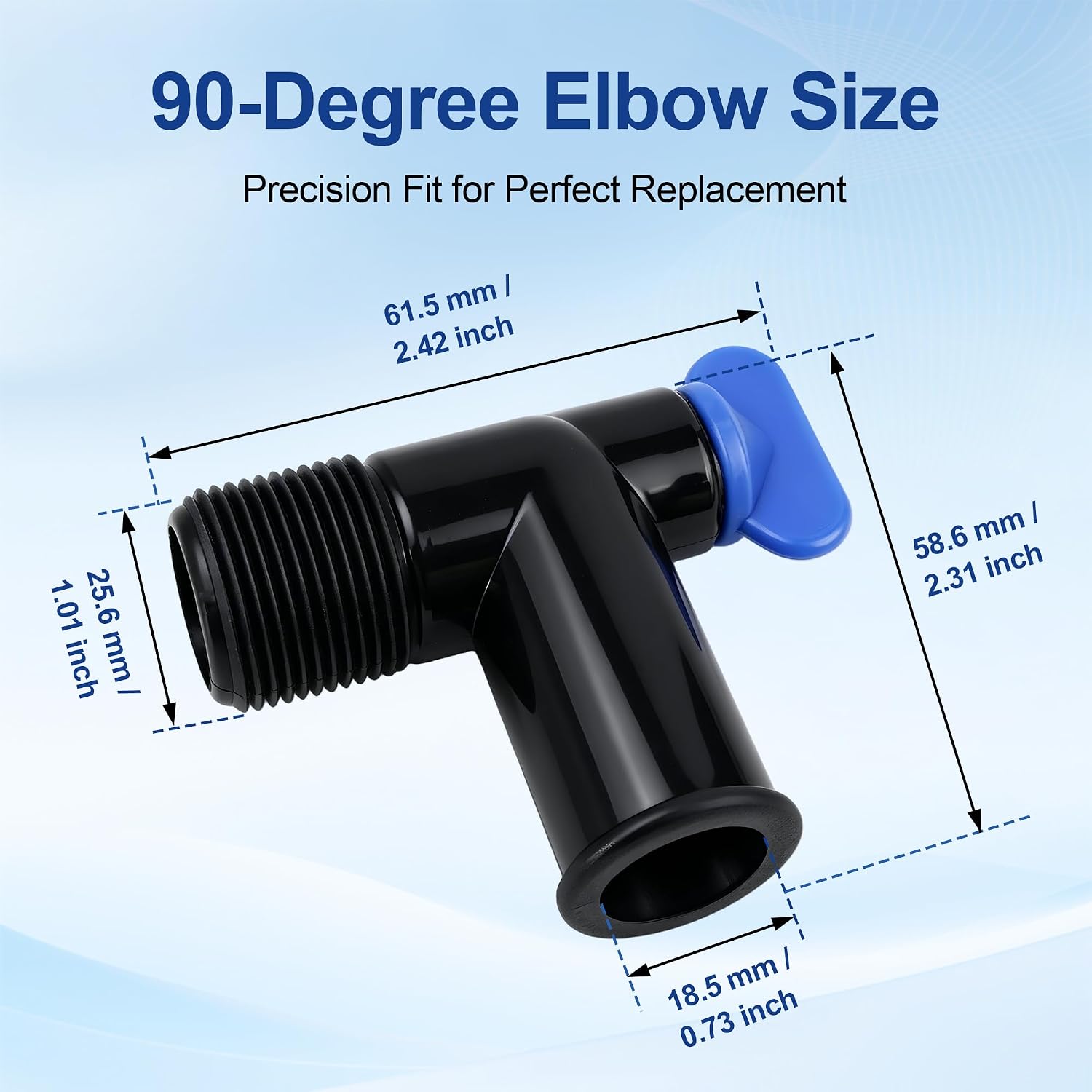 MARKGOO Exhaust Manifold Drain Elbow with Plug Kit 862210A01 90 Degree