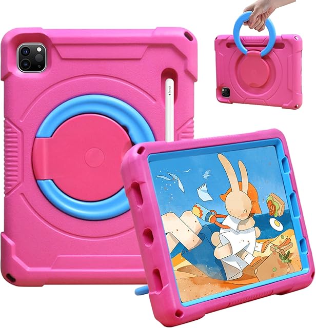 FANSONG iPad Case Air 5th 2022 Air 4th 10.9 inch, Cover for iPad Pro 11 2022 2021 2020 2018 Kids with Pencil Slot 360° Stand Handle Shoulder Strap Shockproof Heavy for iPad Air 5th Air4 Pro 11 inch