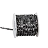 KAOYOO 1 Yards Rectangle Zircon Rhinestones Close Chain Beaded Trim for Sewing Crafts,DIY Decoration(Black Crystal)