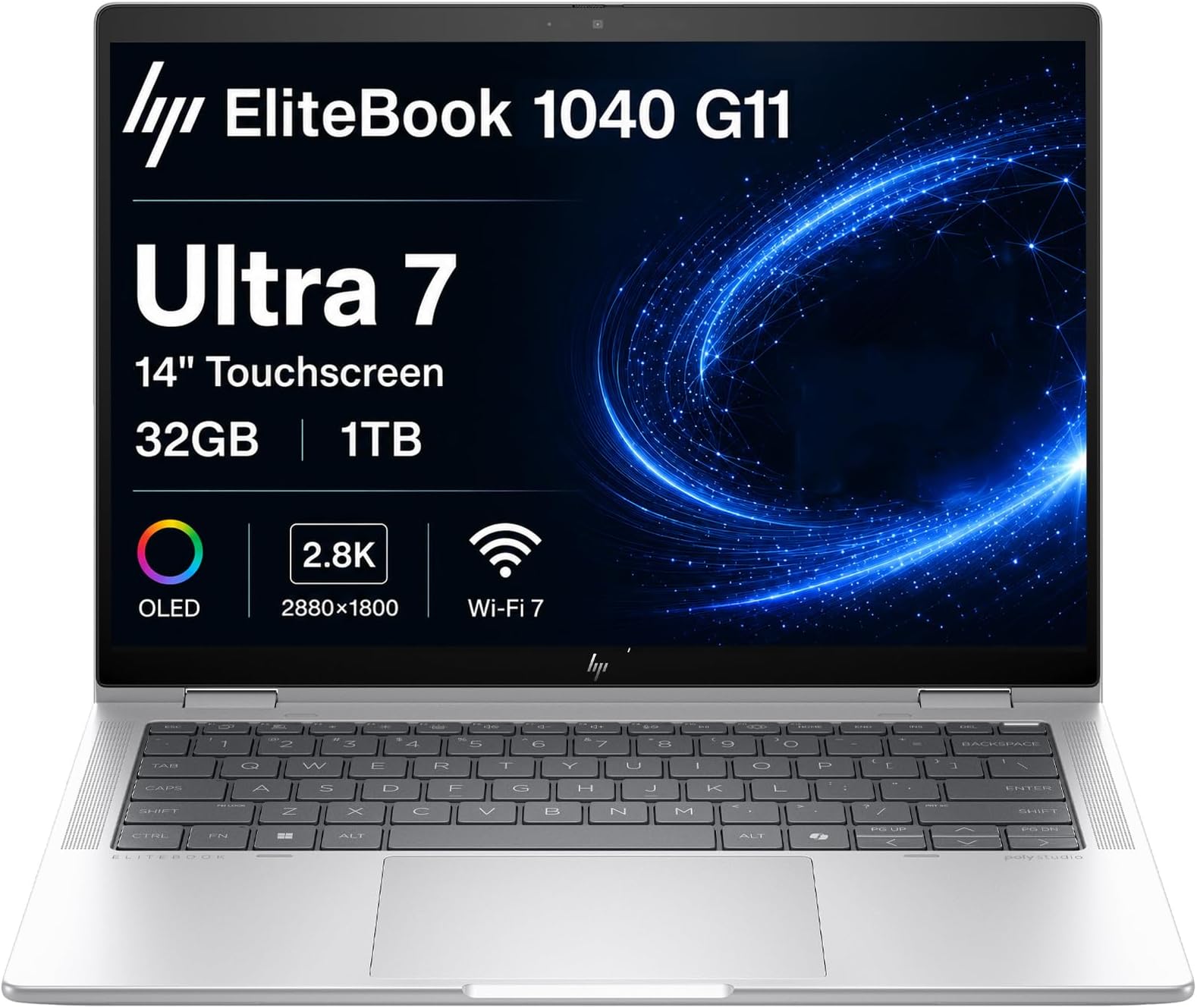 HP Elite x360 1040 G11, 14" 2-in-1 Laptop, Ultra 7 155H, 32GB DDR5, 1TB SSD