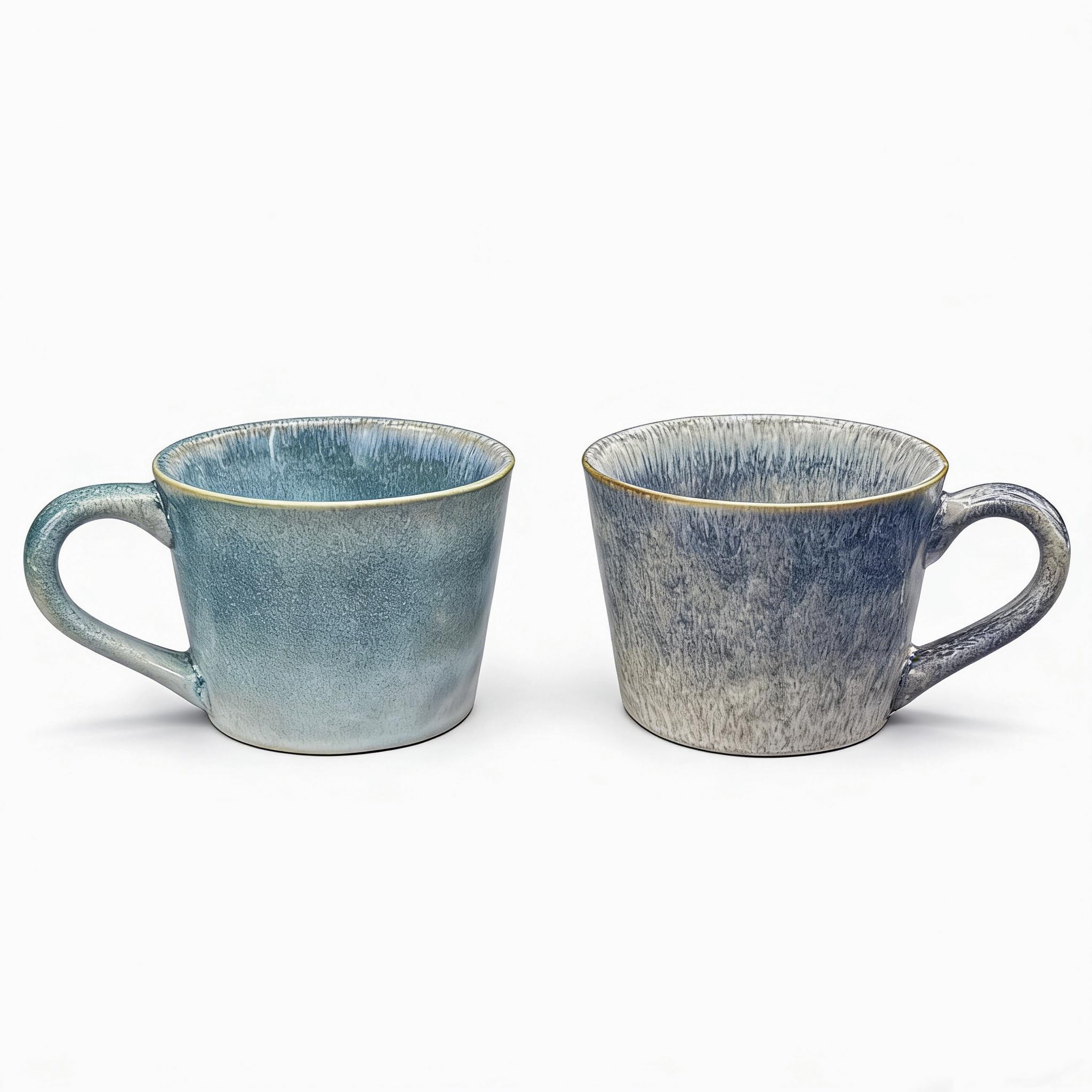 HOMD Large Coffee Mugs,Large Coffee Mugs with Ergonomic Handle,14OZ/400ml Ceramic Coffee Mugs,Large Mugs for Hot Drinks,Giant Mug, (2, Purplish Blue)